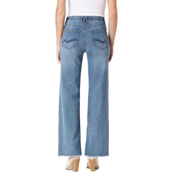 Womens Wide Leg Jeans Cotton Polyester Rayon Spandex 10 Casual Eco - Picture 2 of 9